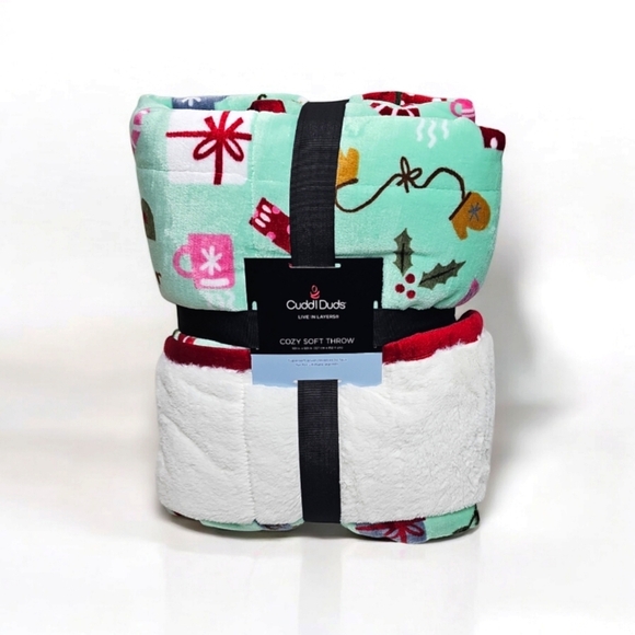 Cuddl Duds Holiday Icon Toss Cozy Soft Throw Blanket - Picture 2 of 2